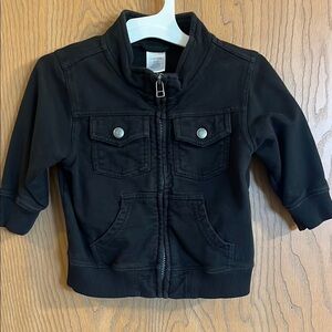 Gymboree Toddler Black Zip Up Lightweight‎ Jacket 12-24M